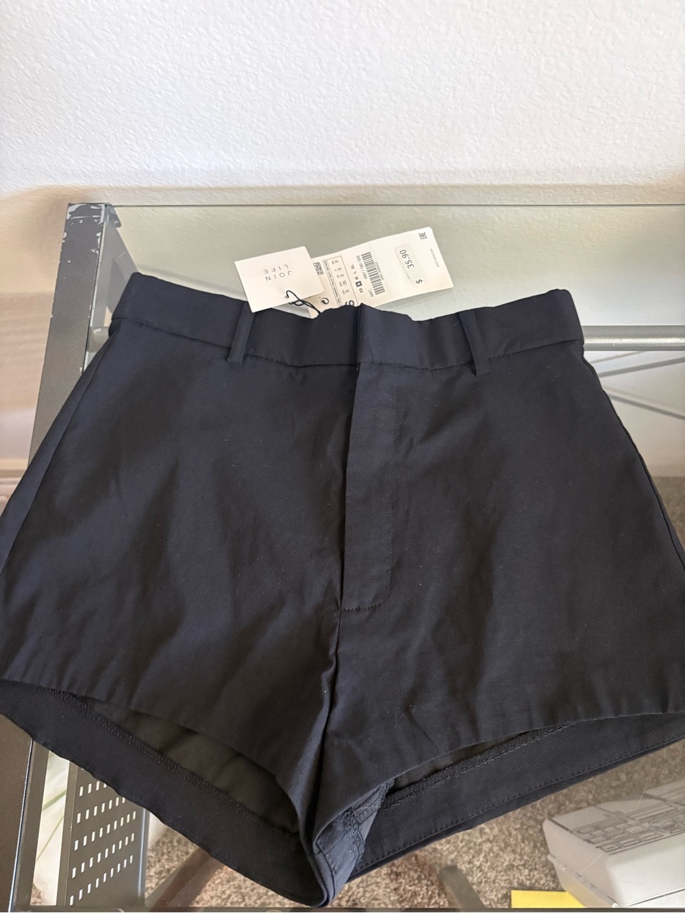 Zara Black High Waisted Shorts